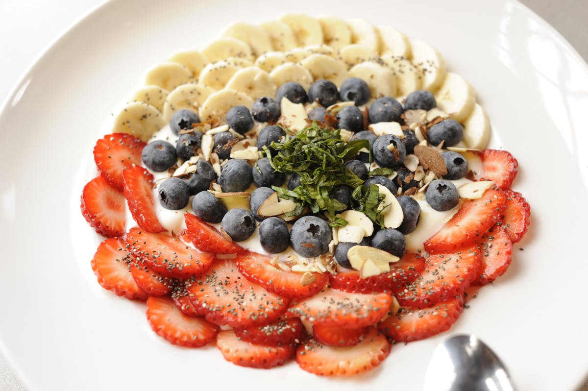 a plate of food on a table